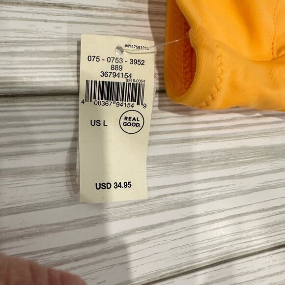 Women’s aerie bikini top Tie accent. Vibrant, orange size  L  new tag. - Picture 11 of 13